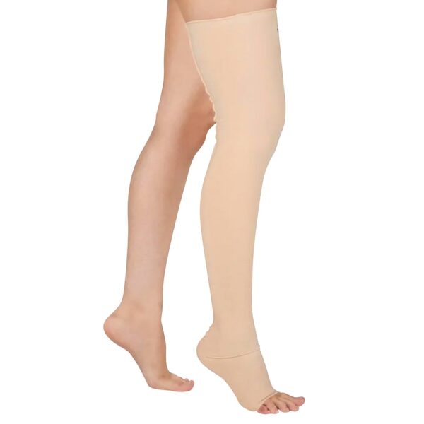 Media Normal Al Muslo De Compresion Con Pie Abierto (Par)