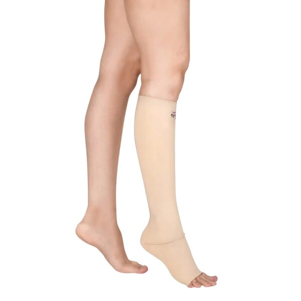 Media Normal De Compresion Debajo De Rodilla, Pie Abierto