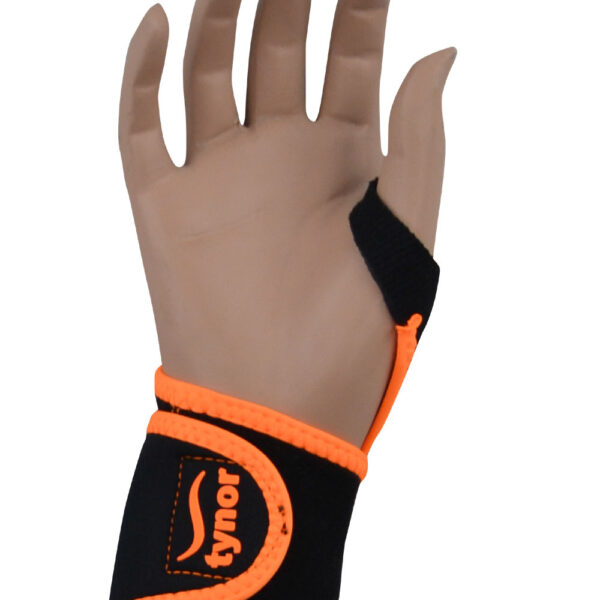 Muñequera deportiva con soporte para el pulgar