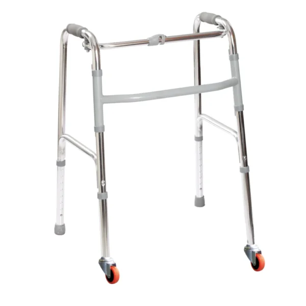 Andadera Plegable de Aluminio con Ruedas Delanteras de 360ø